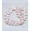 Chapelet de gouttes à facettes en quartz rose