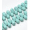 Chapelet de gouttes à facettes en howlite turquoise