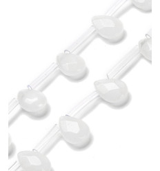 Chapelet de gouttes à facettes en jade