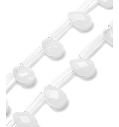 Chapelet de gouttes à facettes en jade
