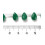 Chapelet de gouttes à facettes en jade teinté