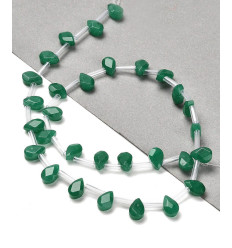 Chapelet de gouttes à facettes en jade teinté
