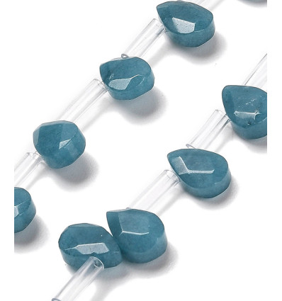 Chapelet de gouttes à facettes en jade