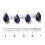 Chapelet de gouttes à facettes en lapis lazuli
