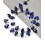 Chapelet de gouttes à facettes en lapis lazuli