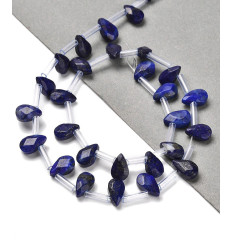 Chapelet de gouttes à facettes en lapis lazuli
