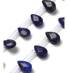 Chapelet de gouttes à facettes en lapis lazuli