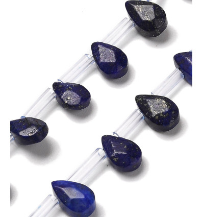 Chapelet de gouttes à facettes en lapis lazuli