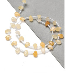 Chapelet de gouttes à facettes en jade