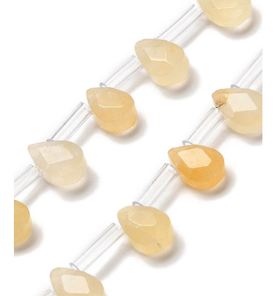 Chapelet de gouttes à facettes en jade