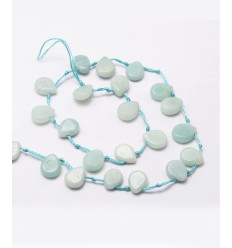 Chapelet de goutte lisse en amazonite