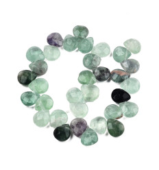 Chapelet de gouttes à facettes en fluorite