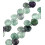 Chapelet de gouttes à facettes en fluorite