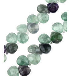Chapelet de gouttes à facettes en fluorite