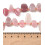 Quartz rose foncé - Chapelet de pierres pépites allongées