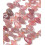 Quartz rose foncé - Chapelet de pierres pépites allongées