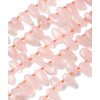 Chapelet Heishi en pierre facettée - quartz rose
