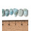 Larimar - Chapelet de pierres pépites allongées