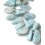 Larimar - Chapelet de pierres pépites allongées