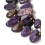 Charoite - Chapelet de pierres pépites allongées