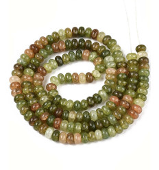 8.5x4.5mm - rondelle jade teintée - Chapelet pierre