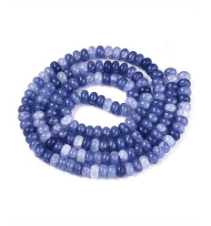 8.5x4.5mm - rondelle vert teinté lisse - Chapelet pierre