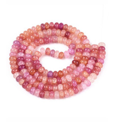 8.5x4.5mm - rondelle vert teinté lisse - Chapelet pierre