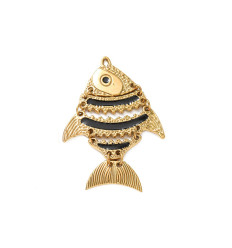 Pendentif poisson plat articulé