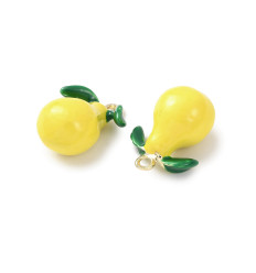 Pendentif poire émaillée
