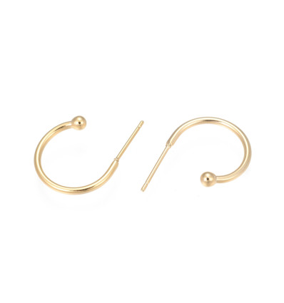 17mm - crochet d'oreille rond (2pcs)