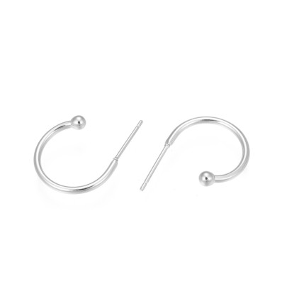 17mm - crochet d'oreille rond (2pcs)