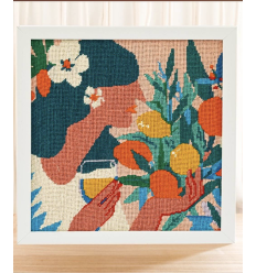 Kit canevas complet "LA DAME AUX AGRUMES"