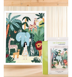 Kit canevas complet "AU COEUR DE LA JUNGLE"