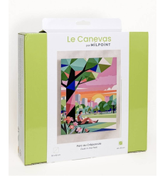 Kit canevas complet "PARC AU CREPUSCULE"