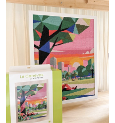 Kit canevas complet "PARC AU CREPUSCULE"