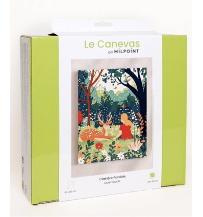 Kit canevas complet "CLAIRIERE PAISIBLE"
