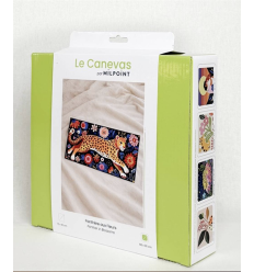 Kit canevas complet "PANTHERE AUX FLEURS"