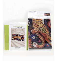 Kit canevas complet "PANTHERE AUX FLEURS"