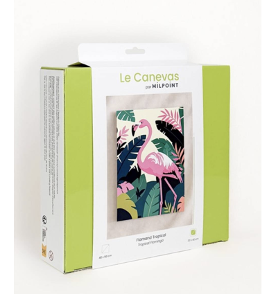 Kit canevas complet "FLAMAND TROPICAL"