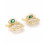 Pendentif oeil articulé + zircon vert