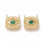 Pendentif oeil articulé + zircon vert