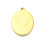 Pendentif médaille ovale oeil émaillé acier inox