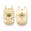 Pendentif plaquette avec oeil zircon vert suspendu