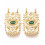 Pendentif plaquette avec oeil zircon vert suspendu