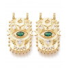 Pendentif oeil articulé + zircon vert