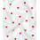 Popeline de coton coeur rouge