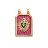Pendentif oeil articulé + zircon vert