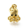 Pendentif oeil articulé + zircon vert