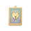 Pendentif plaque coeur ex-voto rayons émail
