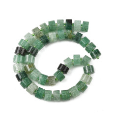 10x6mm - quartz - Chapelet en pierre cylindrique